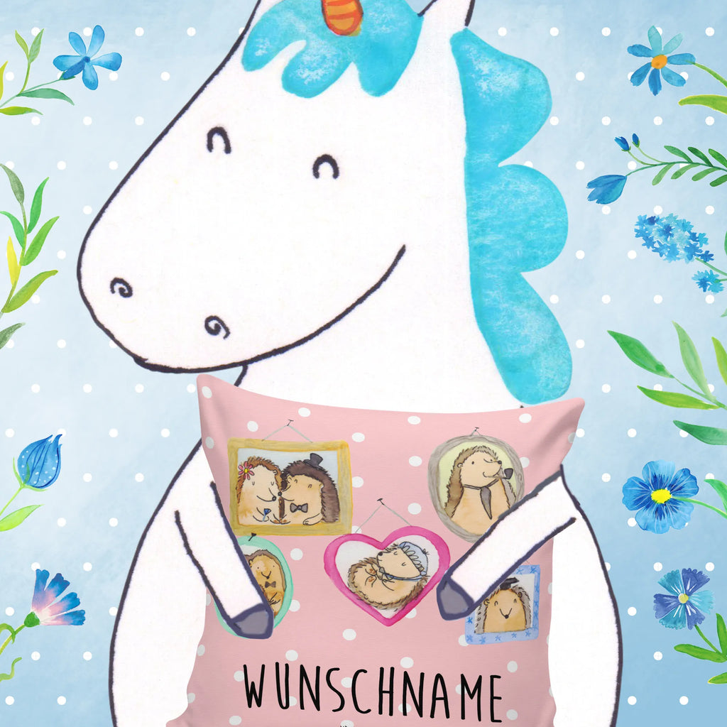 Personalised cushion Hedgehog family Personalisiert, Bedrucken, Kopfkissen, Kissen, Name, Wunschname, Schwester, Familie, Vatertag, Opa, Oma, Muttertag, Papa, Mama, Bruder, Glück, Bilder, Igel, Liebe, Zusammenhalt