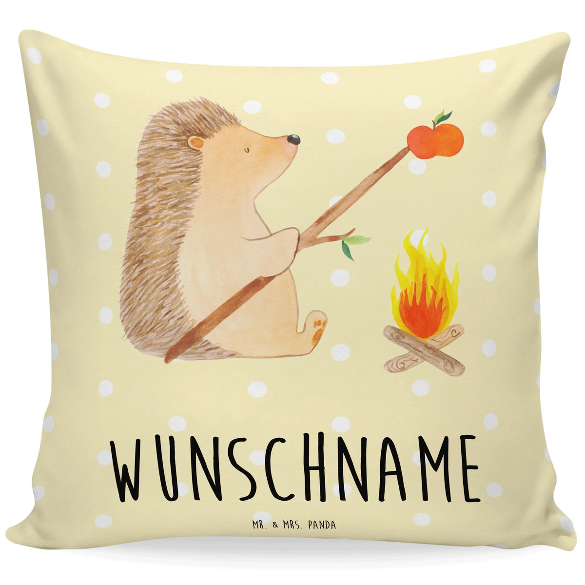 Personalised cushion Hedgehog grilling small animals, cute, funny, cute animal motives, hand drawn, small world, funny sayings, good mood, happy, gifts, gift ideas, special gifts, animal lover, card, unemployed, motivation, barbecue, goals, meaning of life, saying, hedgehog