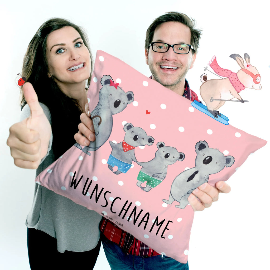 Personalised cushion Koala family with two kids Name, Kissen, bedrucken, Wunschname, Kopfkissen, personalisiert, Familie, Vatertag, Muttertag, Bruder, Schwester, Mama, Papa, Oma, Opa, Familienleben, Koala, beste Familie, Lieblingsfamilie, Koalafamilie, Familienzeit, Koalabär
