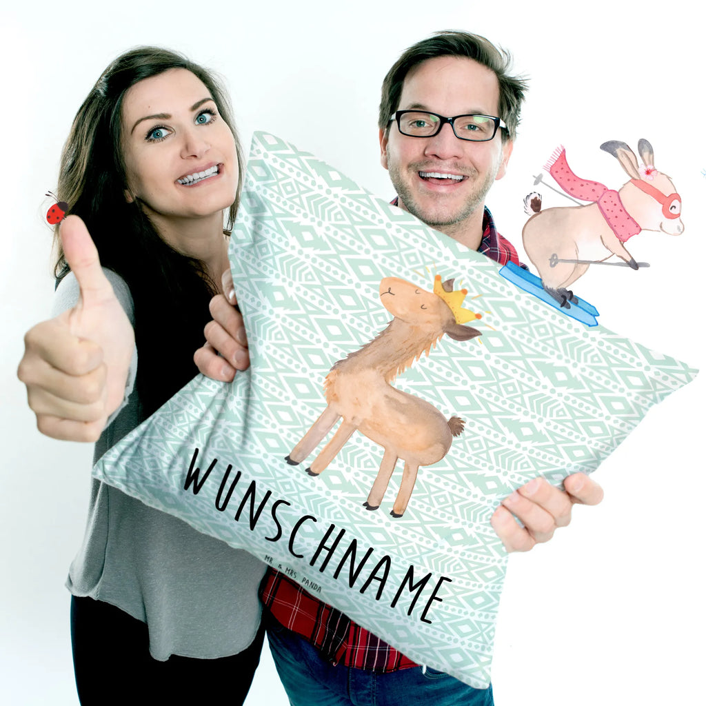 Personalised cushion lama king Llama, llama, alpaca, trendy animal, mum, supervisor, king, office colleague, high school graduation, lamas, queen, girlfriend, colleague, boss, lama, dad