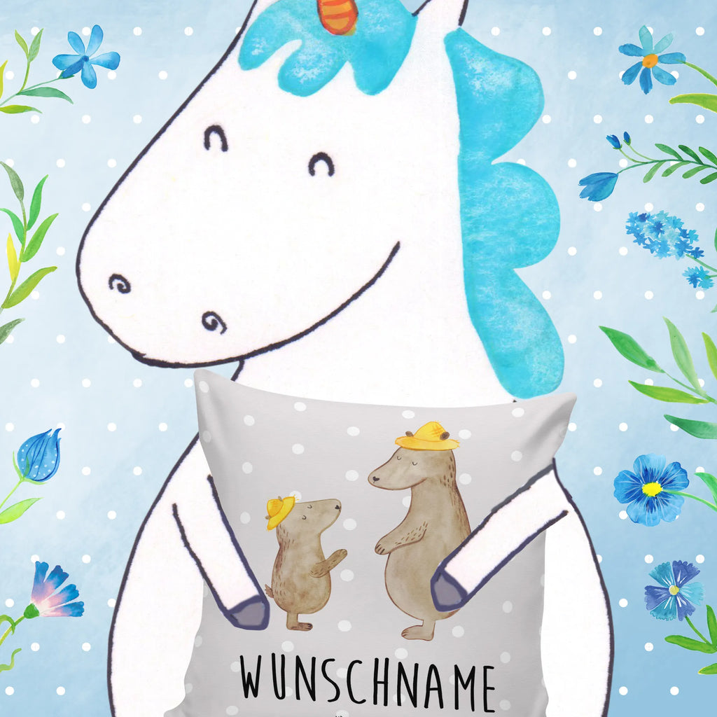 Personalizowana poduszka Niedźwiedzie z kapeluszami Kissen, Name, Kopfkissen, Personalisiert, Wunschname, Bedrucken, Schwester, Familie, Vatertag, Opa, Oma, Muttertag, Papa, Mama, Bruder, Bären, Kind, Paps, Lieblingsmensch, Kinder, Dad, Söhne, Papi, Bär, Vorbild, Daddy, Vater-Sohn, Vater, Sohn, Family