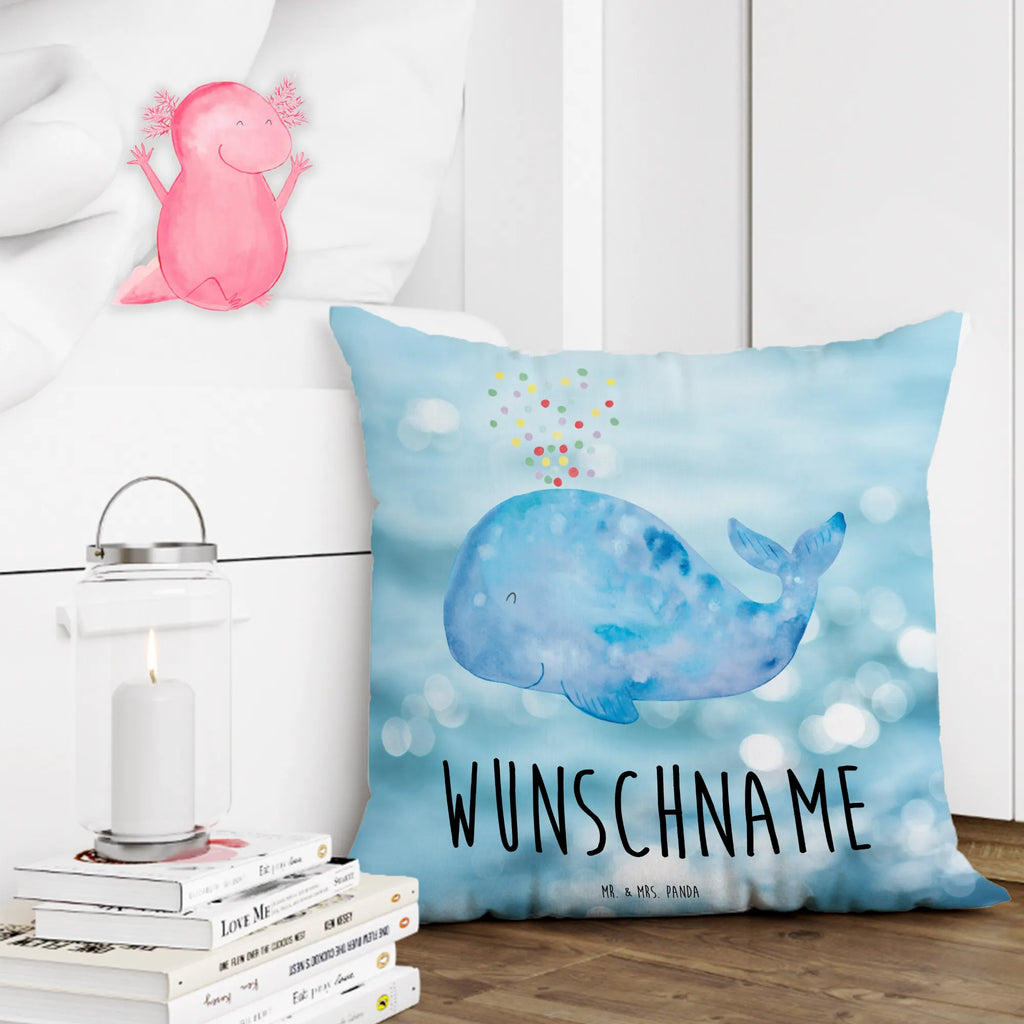 Personalised cushion whale confetti Seafood, aquatic animals, ocean, sea, fish, shells, corals, reef, whale, narwhal, sea urchin, lobster, platypus, turtle, manatee, crocodile, orca, shrimp, gifts for seafood lovers, water world, underwater animals, underwater world, vacation, deep sea, seafood fans, gift ideas, seafood decoration, seafood posters, birthday, period of life, Whale, losing weight, motivation, new beginning, diet, confetti, new start, separation, whales