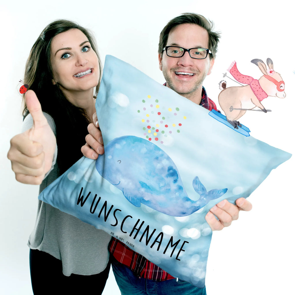 Personalised cushion whale confetti Seafood, aquatic animals, ocean, sea, fish, shells, corals, reef, whale, narwhal, sea urchin, lobster, platypus, turtle, manatee, crocodile, orca, shrimp, gifts for seafood lovers, water world, underwater animals, underwater world, vacation, deep sea, seafood fans, gift ideas, seafood decoration, seafood posters, birthday, period of life, Whale, losing weight, motivation, new beginning, diet, confetti, new start, separation, whales