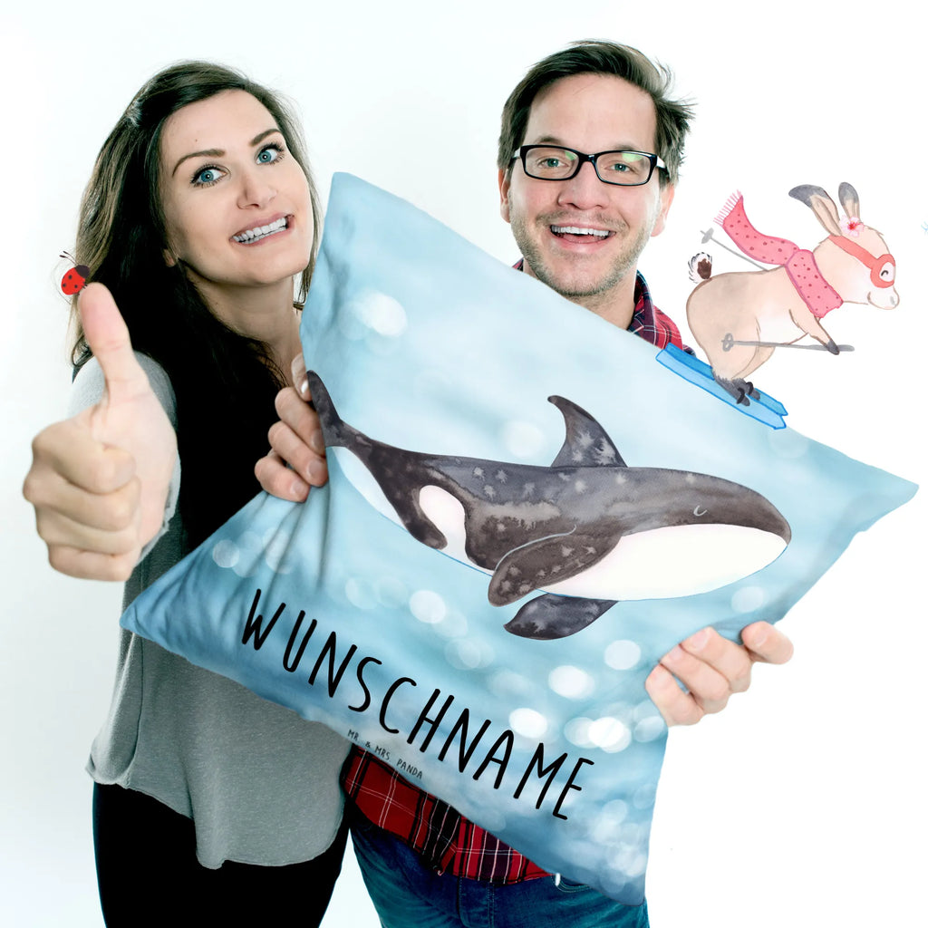 Personalised cushion Orca Seafood, aquatic animals, ocean, sea, fish, shells, corals, reef, whale, narwhal, sea urchin, lobster, platypus, turtle, manatee, crocodile, orca, shrimp, gifts for seafood lovers, water world, underwater animals, underwater world, vacation, deep sea, seafood fans, gift ideas, seafood decoration, seafood posters, killer whale, motivation, startup, new start, work, opportunities, office, orcas, self-love