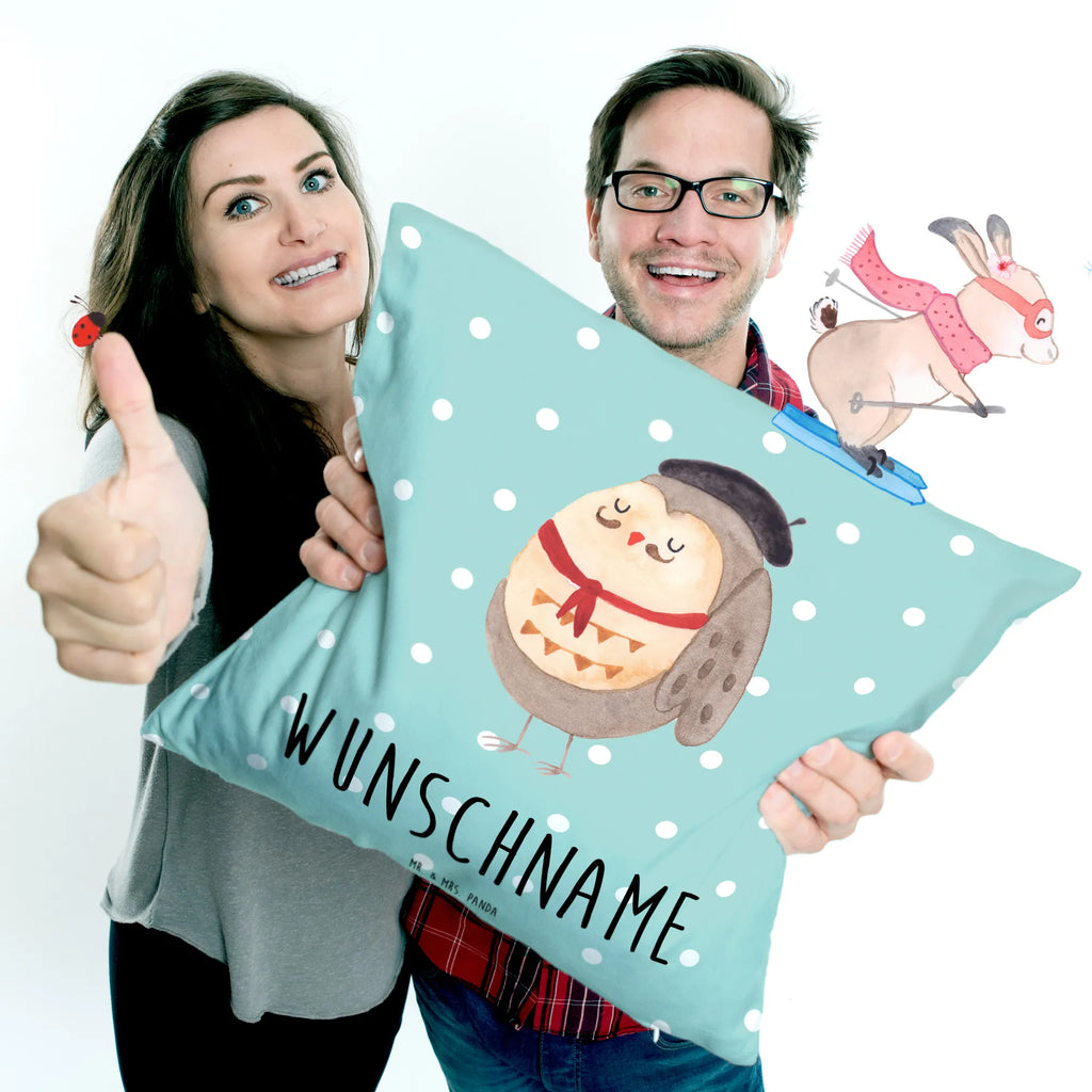 Personalised cushion Owl France owl, forest animal, bird, nocturnal, gift ideas, birthday present, illustrated, funny, romantic gift, owl decor, hibou, Owl, Life is beautiful, Owl decoration, Owls, Say French, Say beautiful, La vie est belle, France