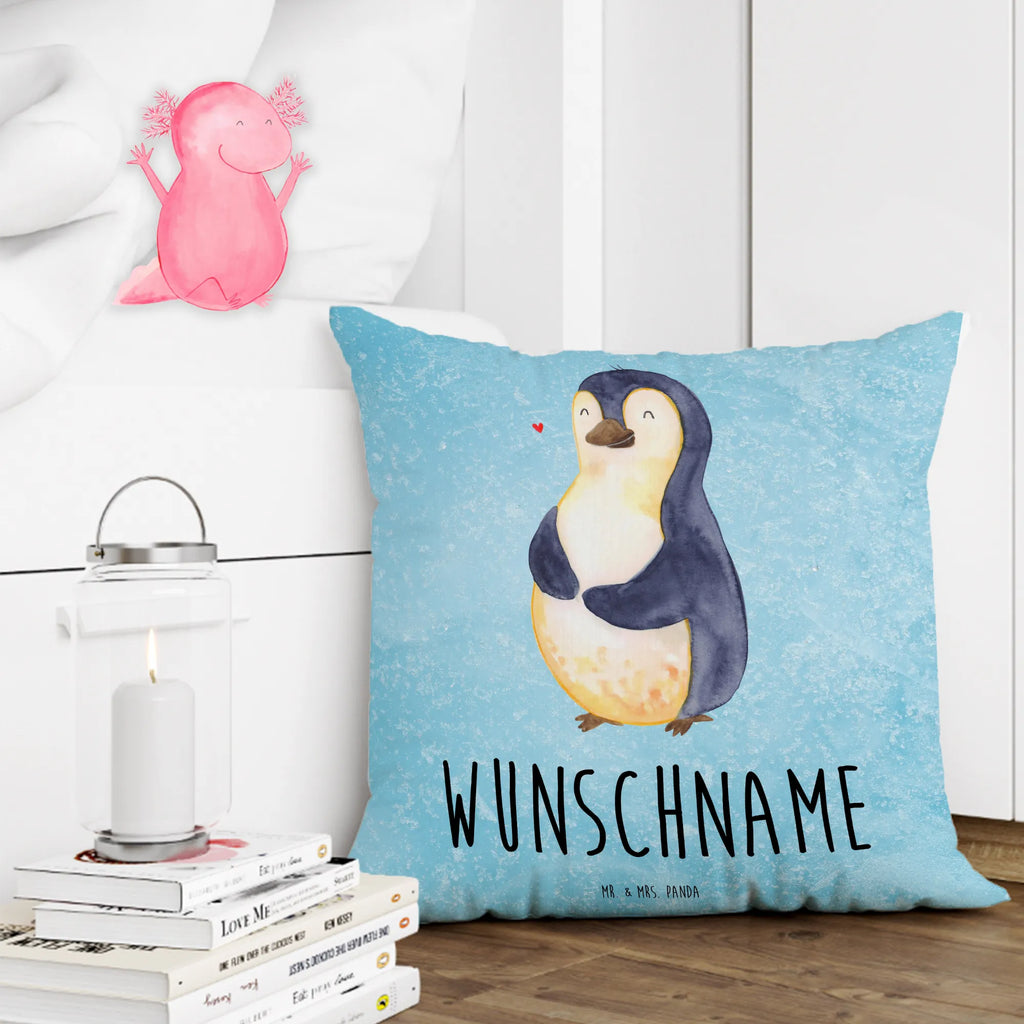Personalisiertes Kissen Pinguin Diät Kopfkissen, Wunschname, Kissen, Bedrucken, Personalisiert, Name, Pinguin, Diät, Abspecken, Motivation, Abnehmen, Körperliebe, Gewicht, Pinguine, Selbstrespekt, Selbstliebe
