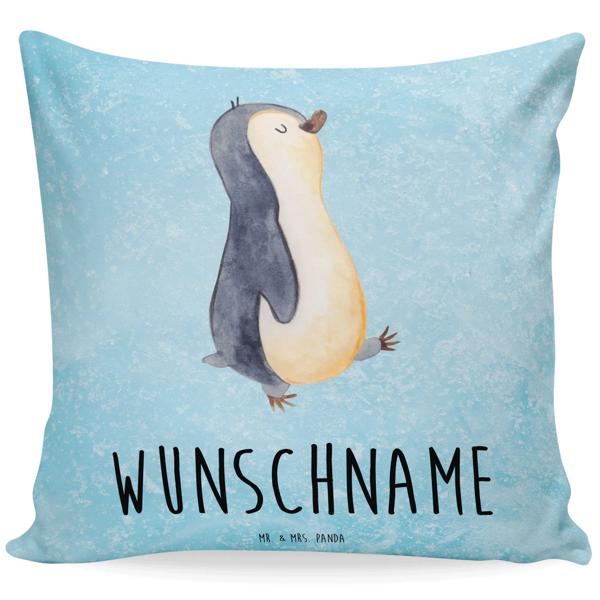 Personalised cushion Penguin march Penguin, North Pole, Winter, Penguins, late riser, penguins, sister, brother, family, penguin, early riser