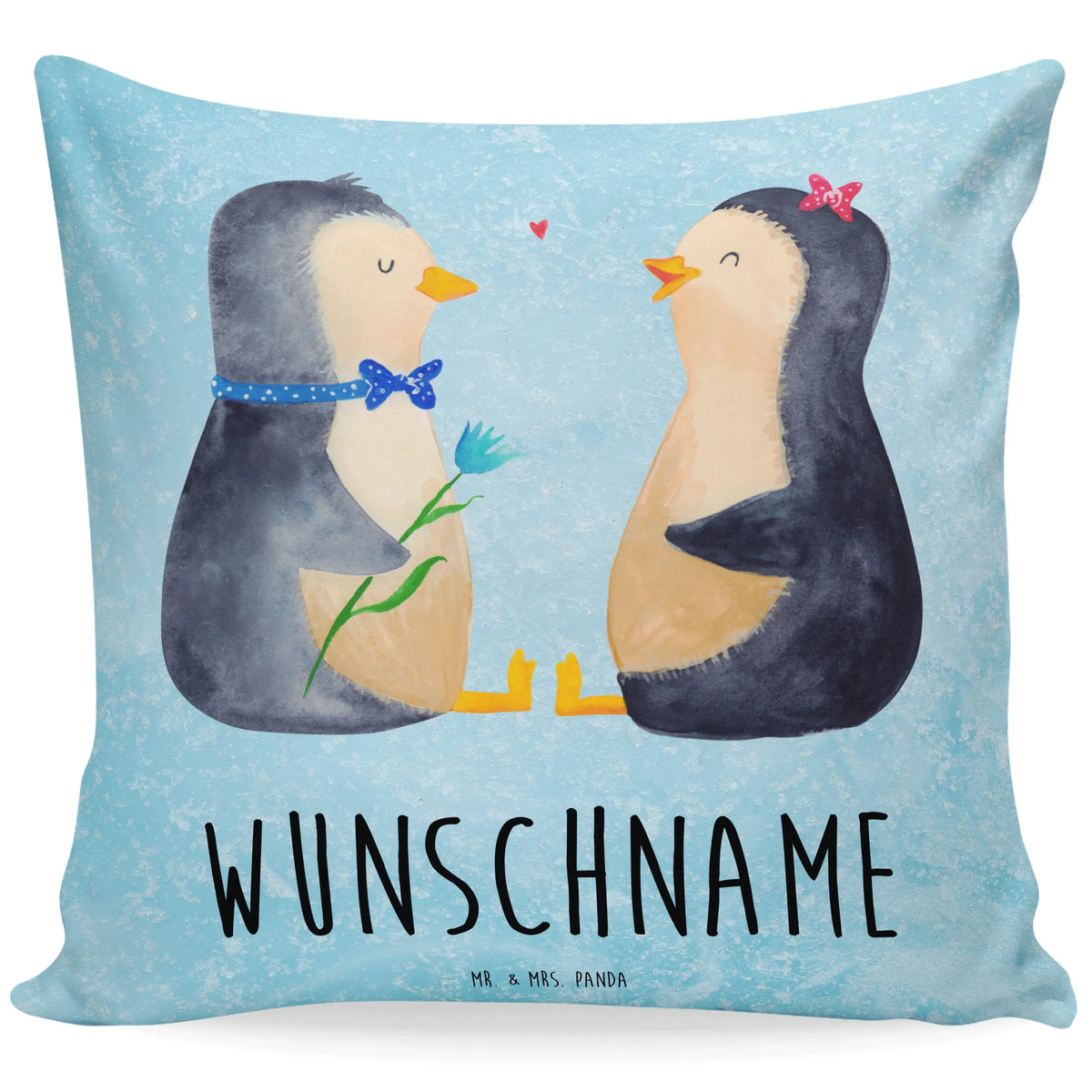 Personalised cushion Penguin pair Penguin, North Pole, Winter, Penguins, great love, penguin, engagement, wedding gift, wedding, wedding day, proof of love, anniversary, penguins, dream couple, love, lovers, love gift