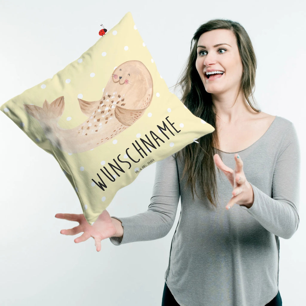 Personalizowana poduszka foka Leżeć Motywy zwierzęce, dobra energia, zabawne powiedzonka, zwierzęta