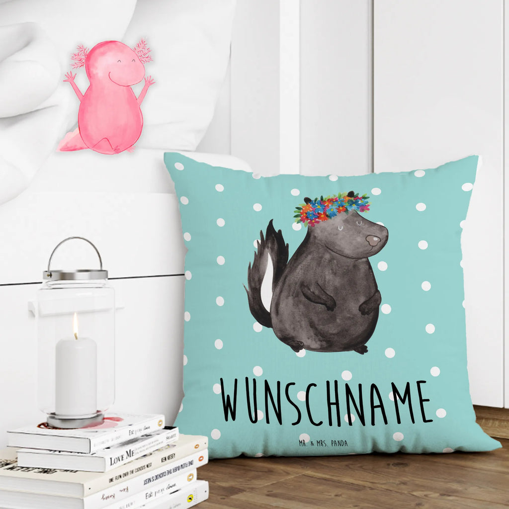 Personalizowana poduszka skunks dziewczynka Stinktier, Skunk