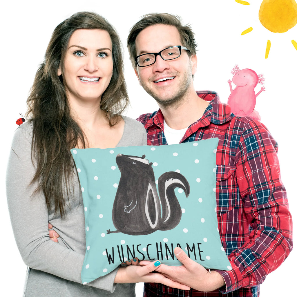 Personalizowana poduszka skunks siedzenie Stinktier, Skunk