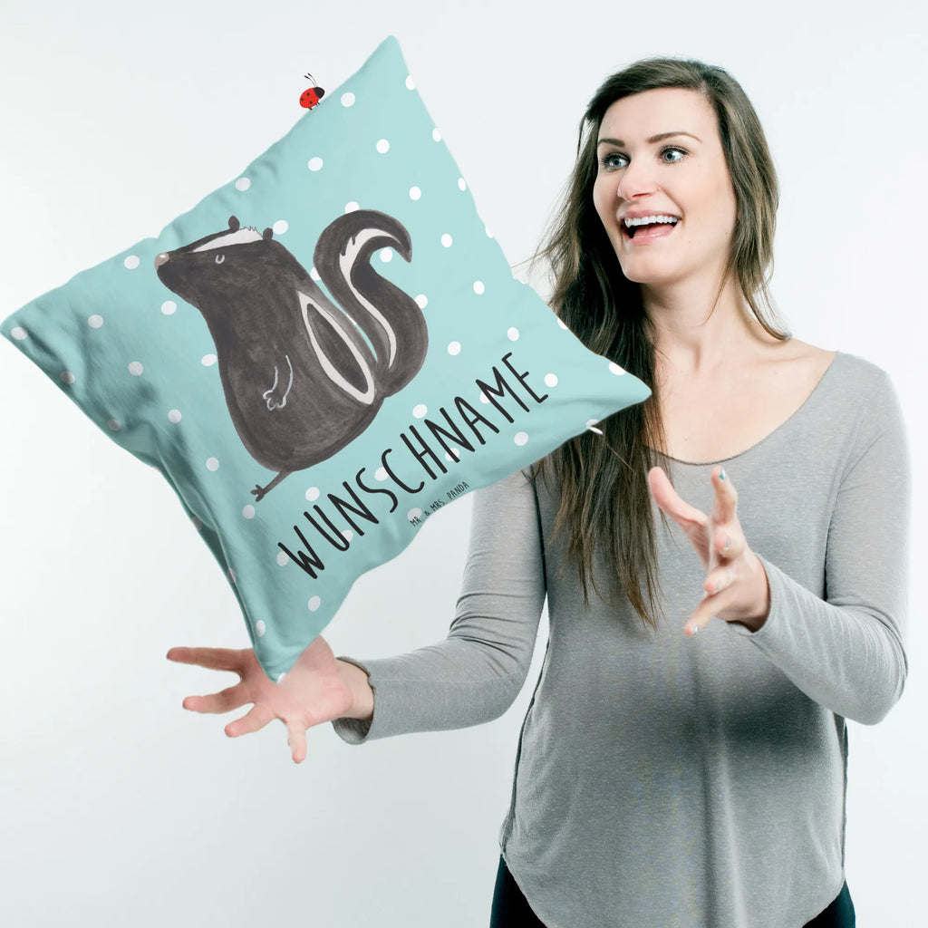 Personalizowana poduszka skunks siedzenie Stinktier, Skunk