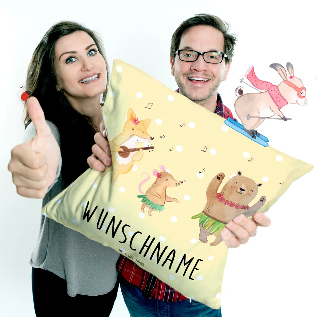 Personalizowana poduszka zwierzęta leśne Aloha Motywy zwierzęce, dobra energia, zabawne powiedzonka, zwierzęta