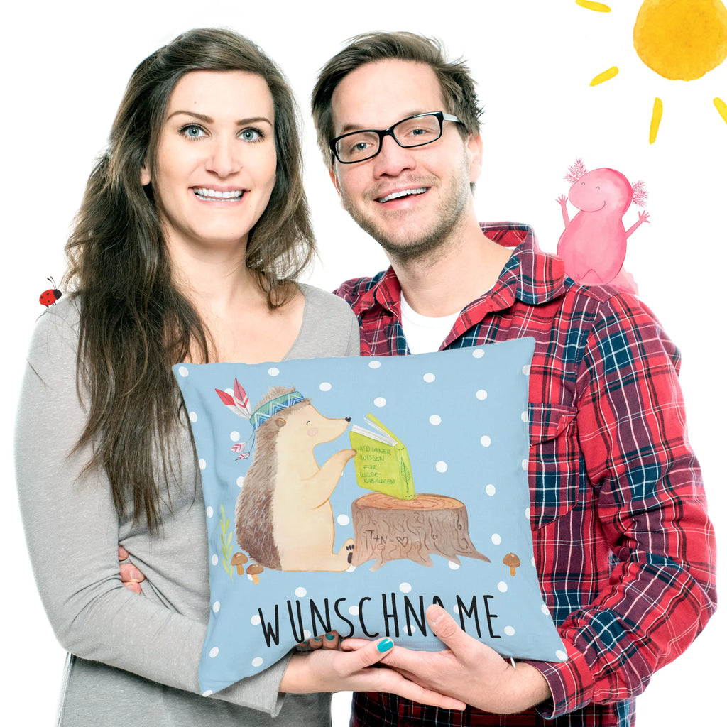 Personalised cushion Hedgehog feather headdress Forest animals, Campfire, Camping, Adventure, Indians, Hedgehogs