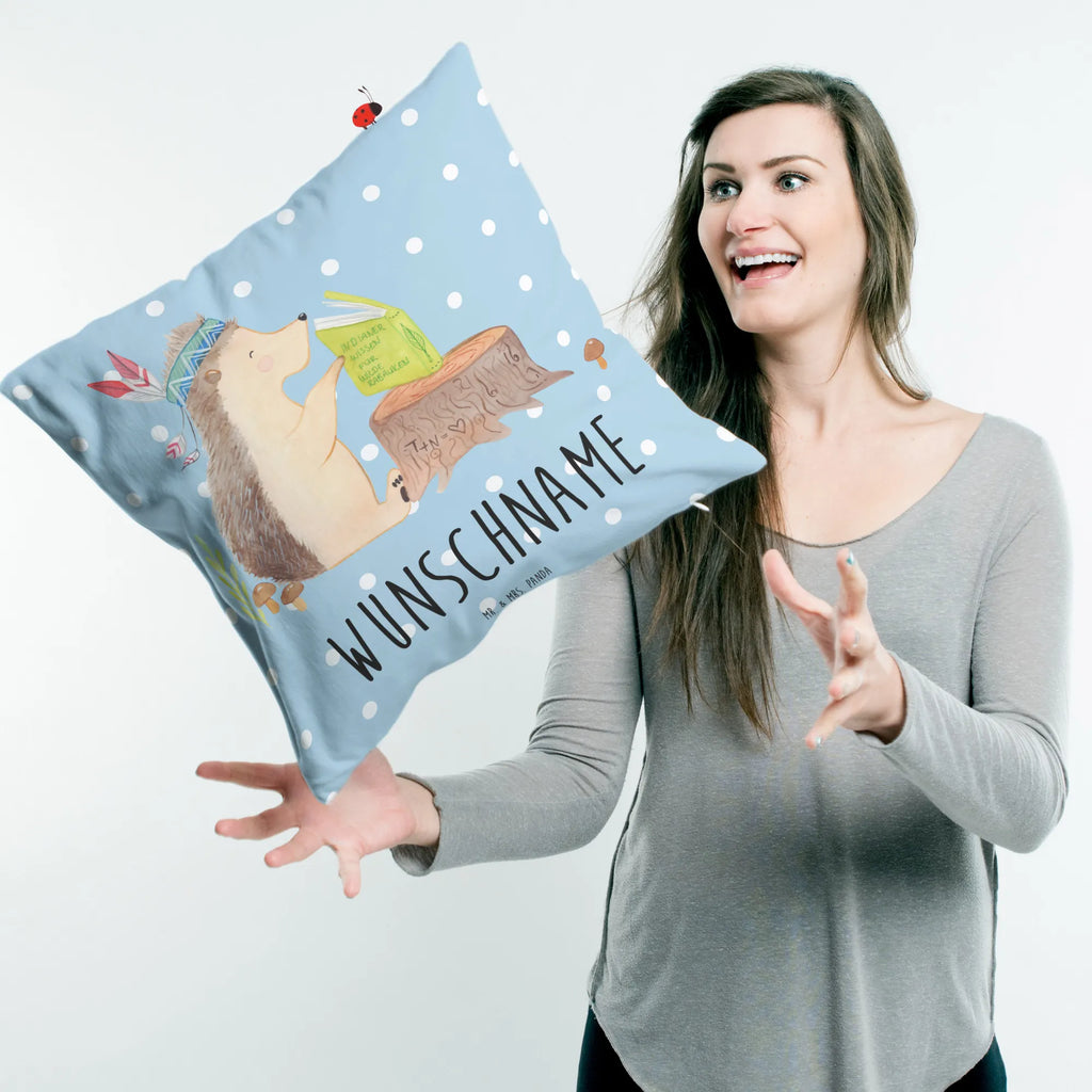 Personalised cushion Hedgehog feather headdress Forest animals, Campfire, Camping, Adventure, Indians, Hedgehogs