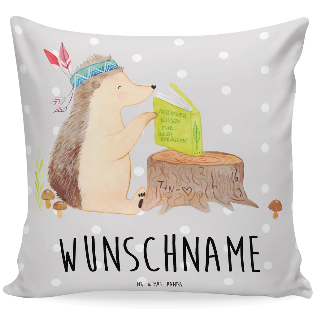 Personalised cushion Hedgehog feather headdress Forest animals, Campfire, Camping, Adventure, Indians, Hedgehogs