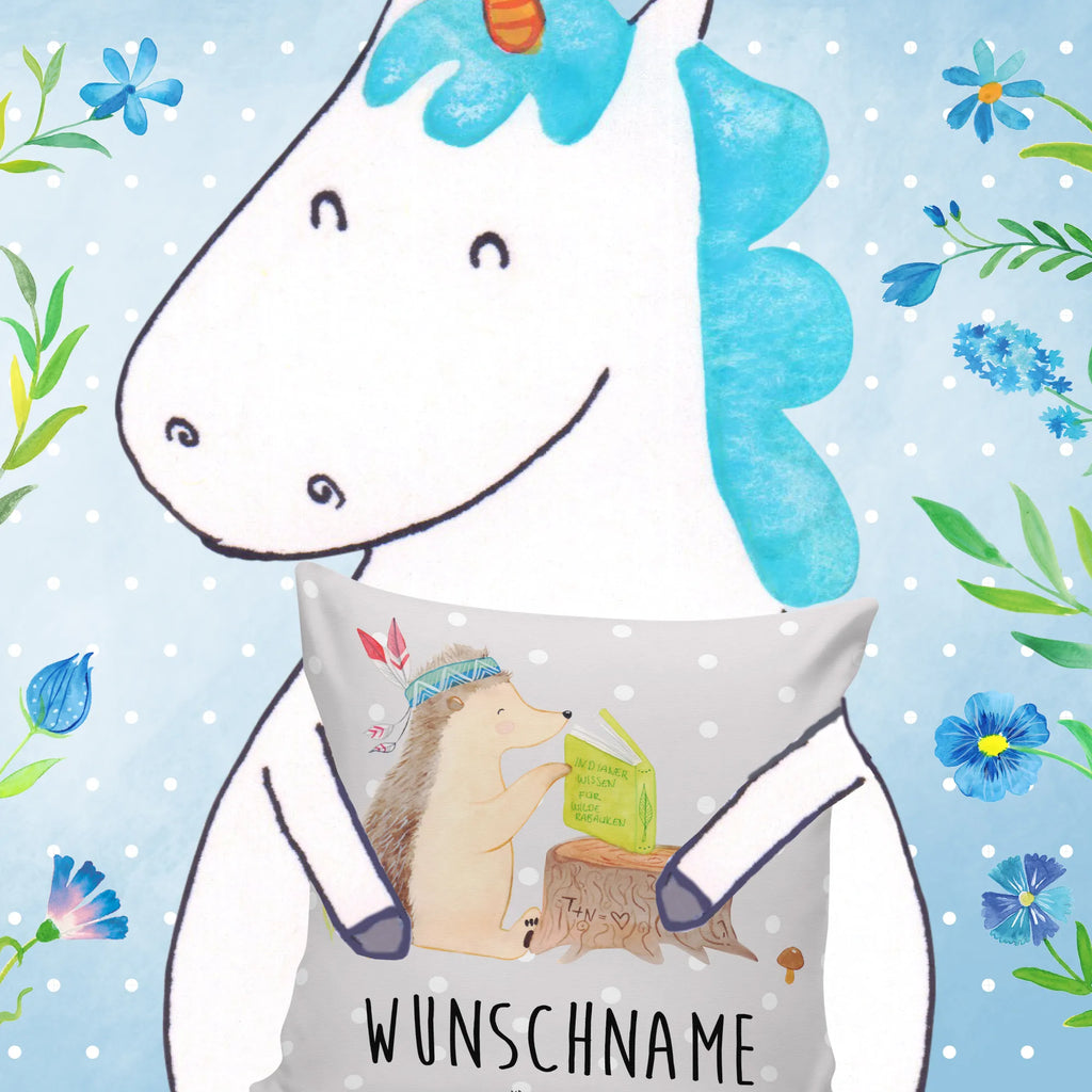 Personalised cushion Hedgehog feather headdress Forest animals, Campfire, Camping, Adventure, Indians, Hedgehogs