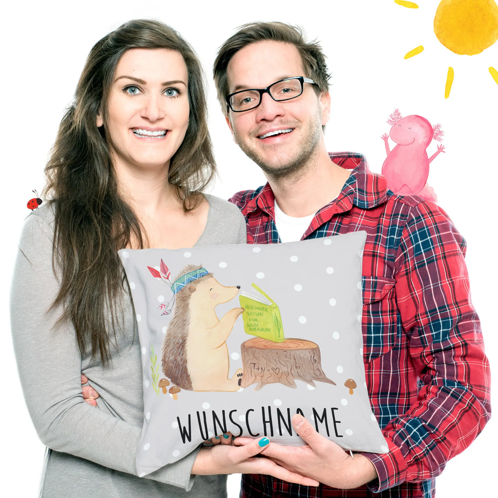 Personalised cushion Hedgehog feather headdress Forest animals, Campfire, Camping, Adventure, Indians, Hedgehogs