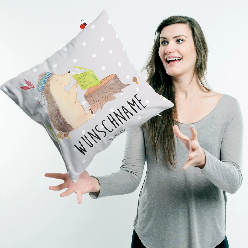 Personalised cushion Hedgehog feather headdress Forest animals, Campfire, Camping, Adventure, Indians, Hedgehogs