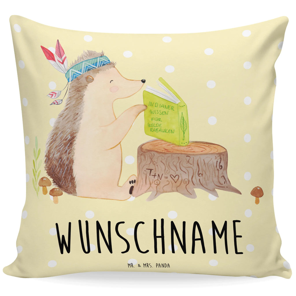 Personalised cushion Hedgehog feather headdress Forest animals, Campfire, Camping, Adventure, Indians, Hedgehogs