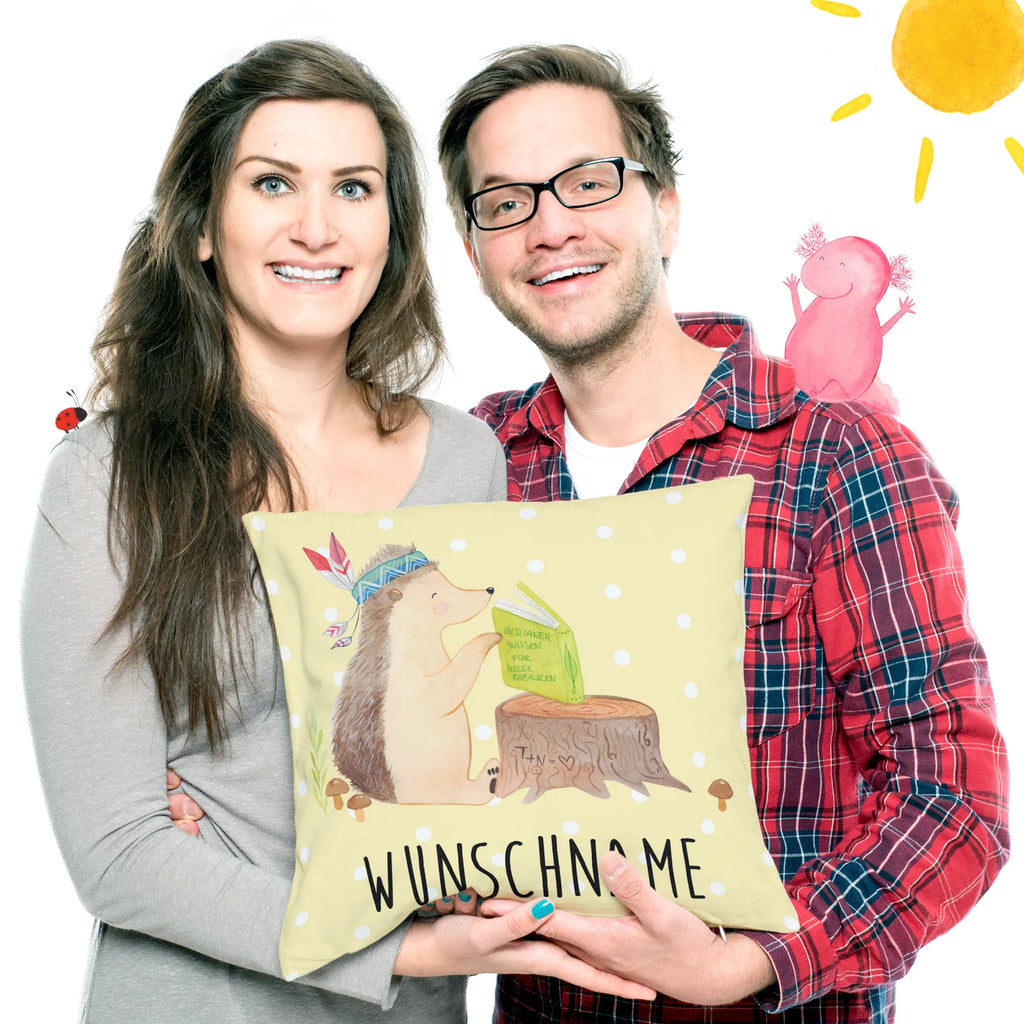 Personalised cushion Hedgehog feather headdress Forest animals, Campfire, Camping, Adventure, Indians, Hedgehogs