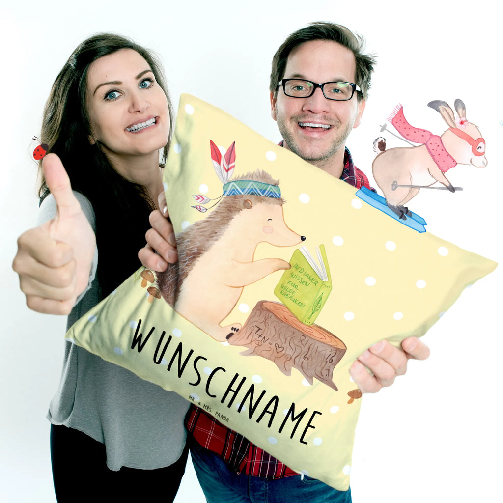 Personalised cushion Hedgehog feather headdress Forest animals, Campfire, Camping, Adventure, Indians, Hedgehogs