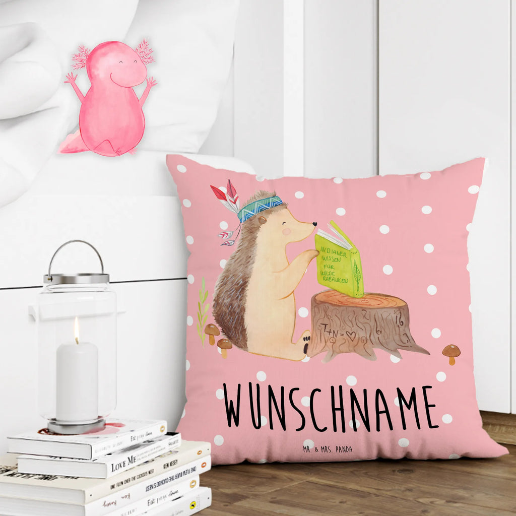 Personalised cushion Hedgehog feather headdress Forest animals, Campfire, Camping, Adventure, Indians, Hedgehogs