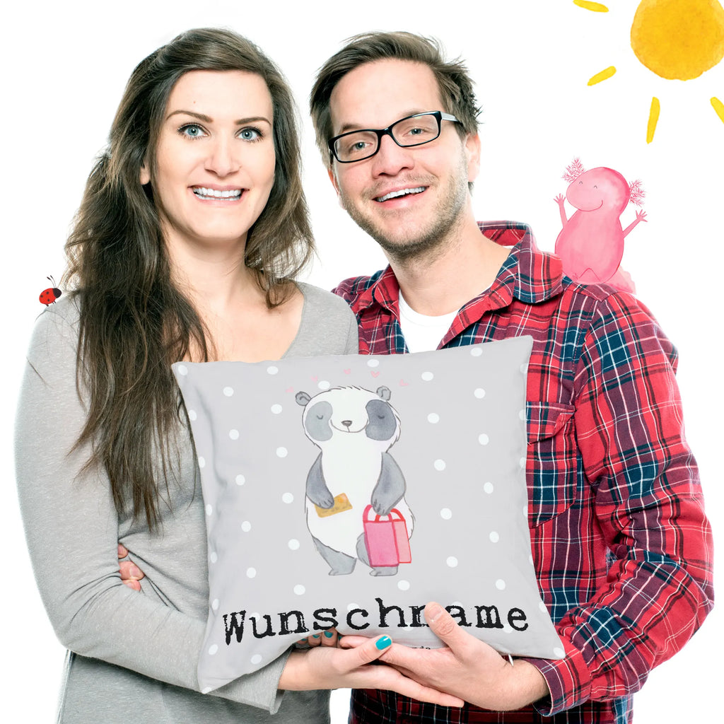 Personalisiertes Kissen Panda Bester Shoppingpartner der Welt Name, Kissen, Wunschname, Kopfkissen, Bedrucken, Personalisiert, Geschenkidee, Geschenk, Schenken, Mitbringsel, Geburtstag, Geburtstagsgeschenk, für, Danke, Dankeschön, Bedanken, Freude machen, Geschenktipp, Queen, Bester, Shopping, Shoppingpartner, Bff, Freund, Freundin, Partner, Begleitung, Shoppen, Shopping-Queen, Einkaufen