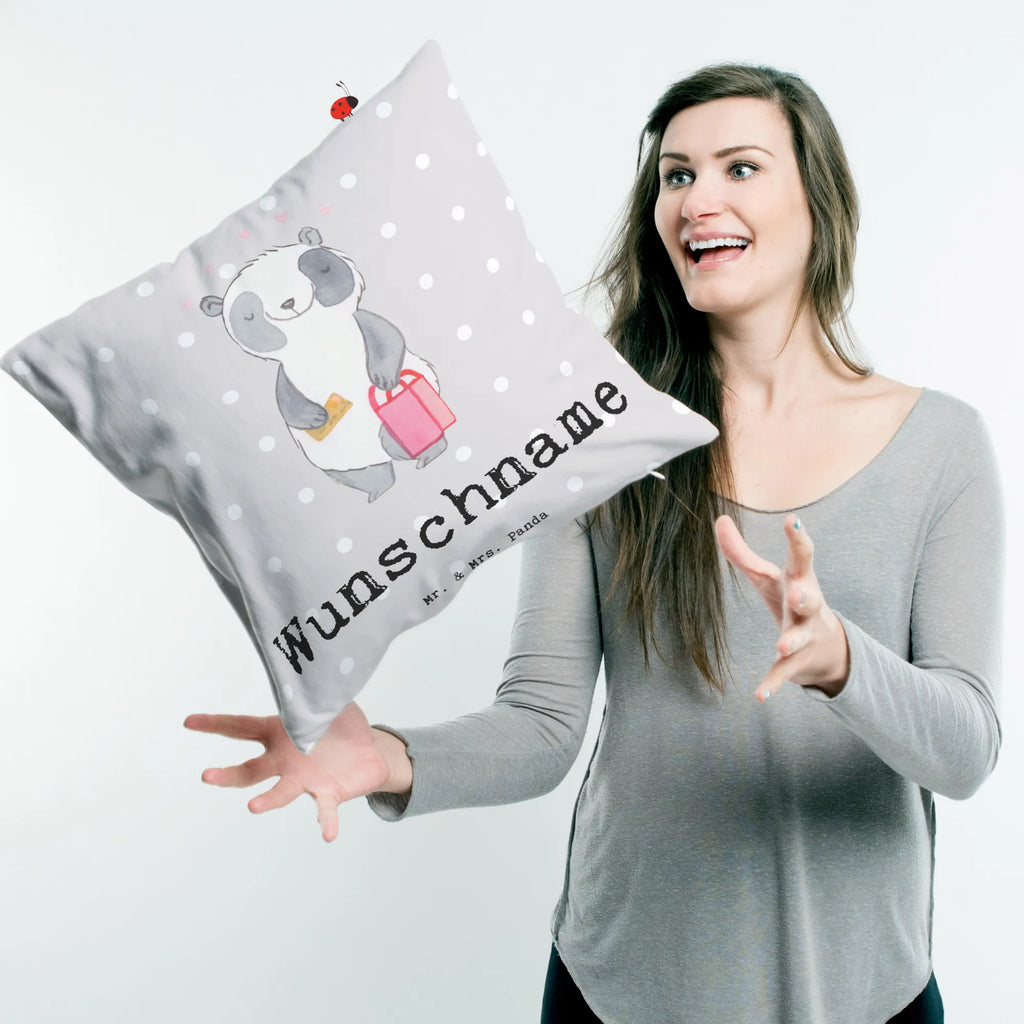 Personalisiertes Kissen Panda Bester Shoppingpartner der Welt Name, Kissen, Wunschname, Kopfkissen, Bedrucken, Personalisiert, Geschenkidee, Geschenk, Schenken, Mitbringsel, Geburtstag, Geburtstagsgeschenk, für, Danke, Dankeschön, Bedanken, Freude machen, Geschenktipp, Queen, Bester, Shopping, Shoppingpartner, Bff, Freund, Freundin, Partner, Begleitung, Shoppen, Shopping-Queen, Einkaufen