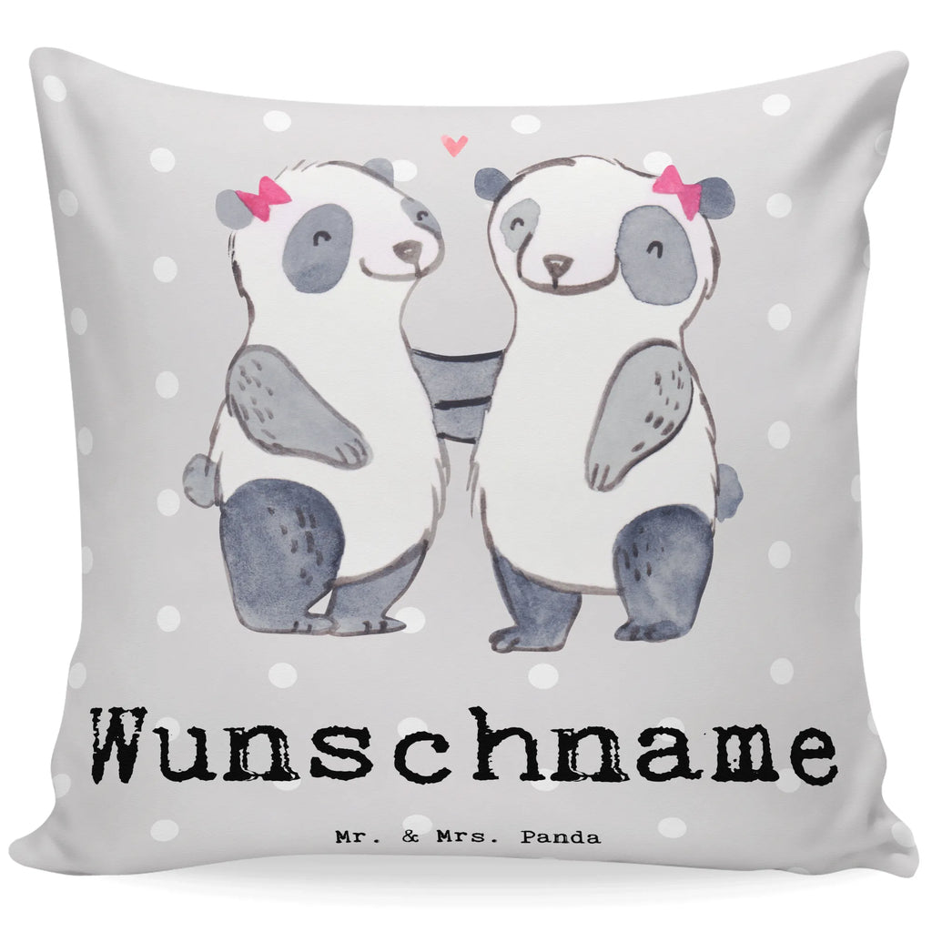 Personalisiertes Kissen Panda Beste Halbtante der Welt Kissen, Name, Kopfkissen, Wunschname, Personalisiert, Bedrucken, Geschenkidee, Geschenk, Schenken, Mitbringsel, Geburtstag, Geburtstagsgeschenk, für, Danke, Dankeschön, Bedanken, Freude machen, Geschenktipp, Stiefgeschwister, Stief, Familie, Stieftante, Halbtante, Beste Tante, Kleinigkeit, Tante