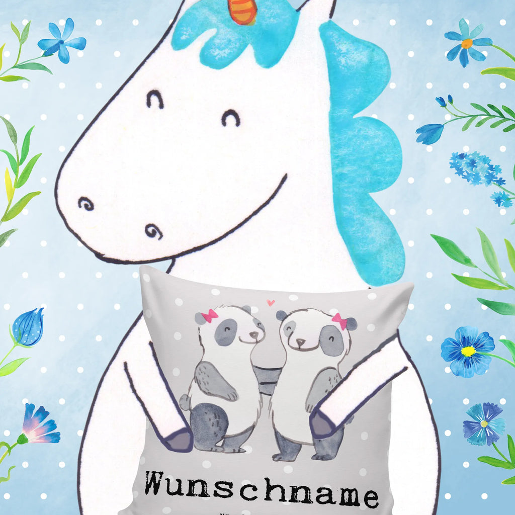 Personalisiertes Kissen Panda Beste Halbtante der Welt Kissen, Name, Kopfkissen, Wunschname, Personalisiert, Bedrucken, Geschenkidee, Geschenk, Schenken, Mitbringsel, Geburtstag, Geburtstagsgeschenk, für, Danke, Dankeschön, Bedanken, Freude machen, Geschenktipp, Stiefgeschwister, Stief, Familie, Stieftante, Halbtante, Beste Tante, Kleinigkeit, Tante