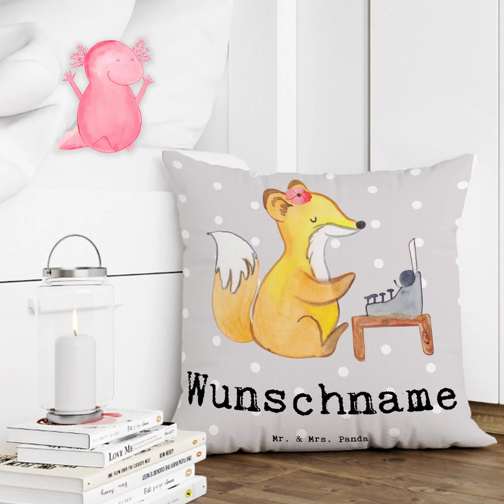 Personalisiertes Kissen Fuchs Beste Kollegin der Welt Kissen, Kopfkissen, personalisiert, Wunschname, bedrucken, Name, für, Dankeschön, Geschenk, Schenken, Geburtstag, Geburtstagsgeschenk, Geschenkidee, Danke, Bedanken, Mitbringsel, Freude machen, Geschenktipp, Arbeit, Mitarbeiterin, Freundin, Kollegin, Büro, Arbeitskollegin, Abschiedsgeschenk, Berufsgenossin, Beruf, Ruhestand