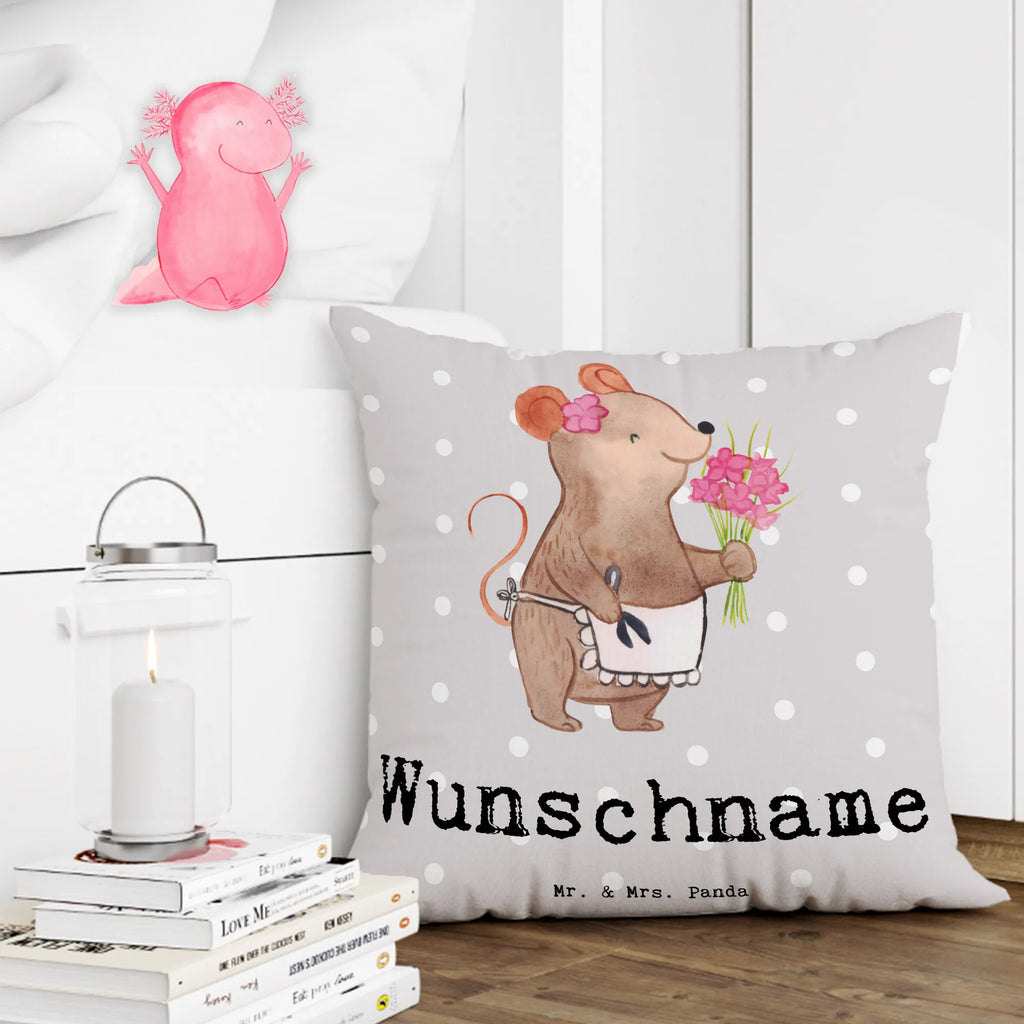 Personalised cushion Mouse Best neighbor in the world for, thank you, gift, giving, birthday, birthday present, gift idea, souvenir, make you happy, gift tip, resident, neighbor, neighborhood, neighbors, friend, friendship, Neighbor