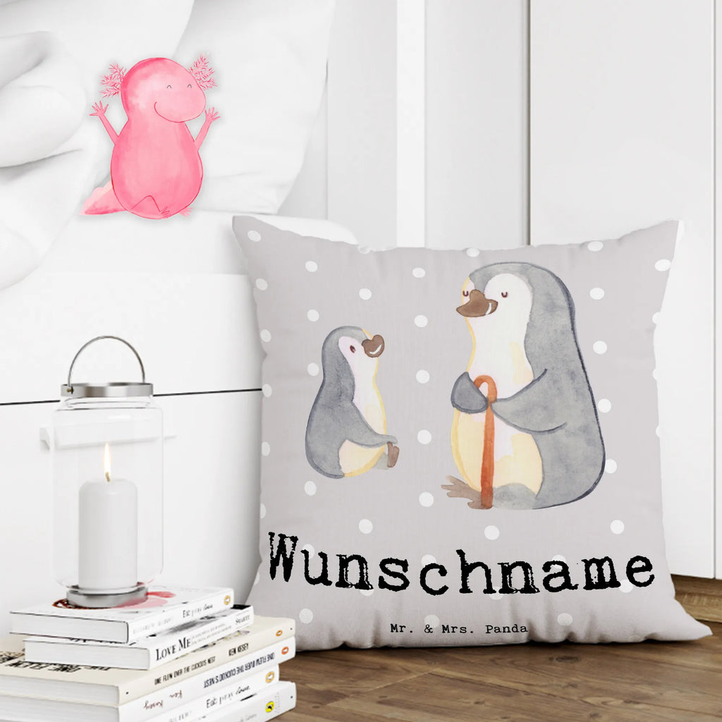 Personalised cushion penguin Best grandpa in the world for, thank you, gift, giving, birthday, birthday present, gift idea, souvenir, make you happy, gift tip, grandfather, best, grandpa, grandparents, grandson, granddaughter, grandpa. Grandpa, grandchild, Grandfather, trifle