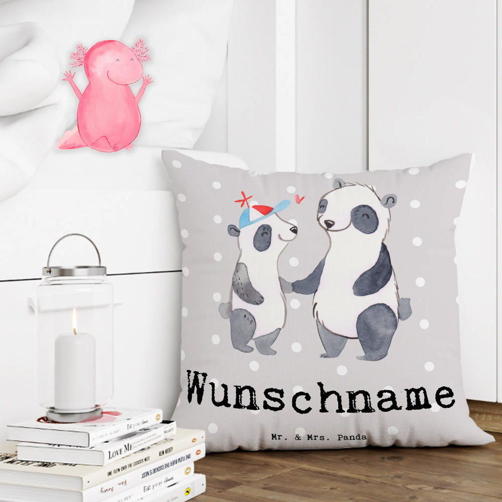 Personalised cushion panda best cousin in the world for, thank you, gift, giving, birthday, birthday present, gift idea, souvenir, make you happy, gift tip, cousin, Cousin, uncle&#39;s son, aunt&#39;s son, family, kin