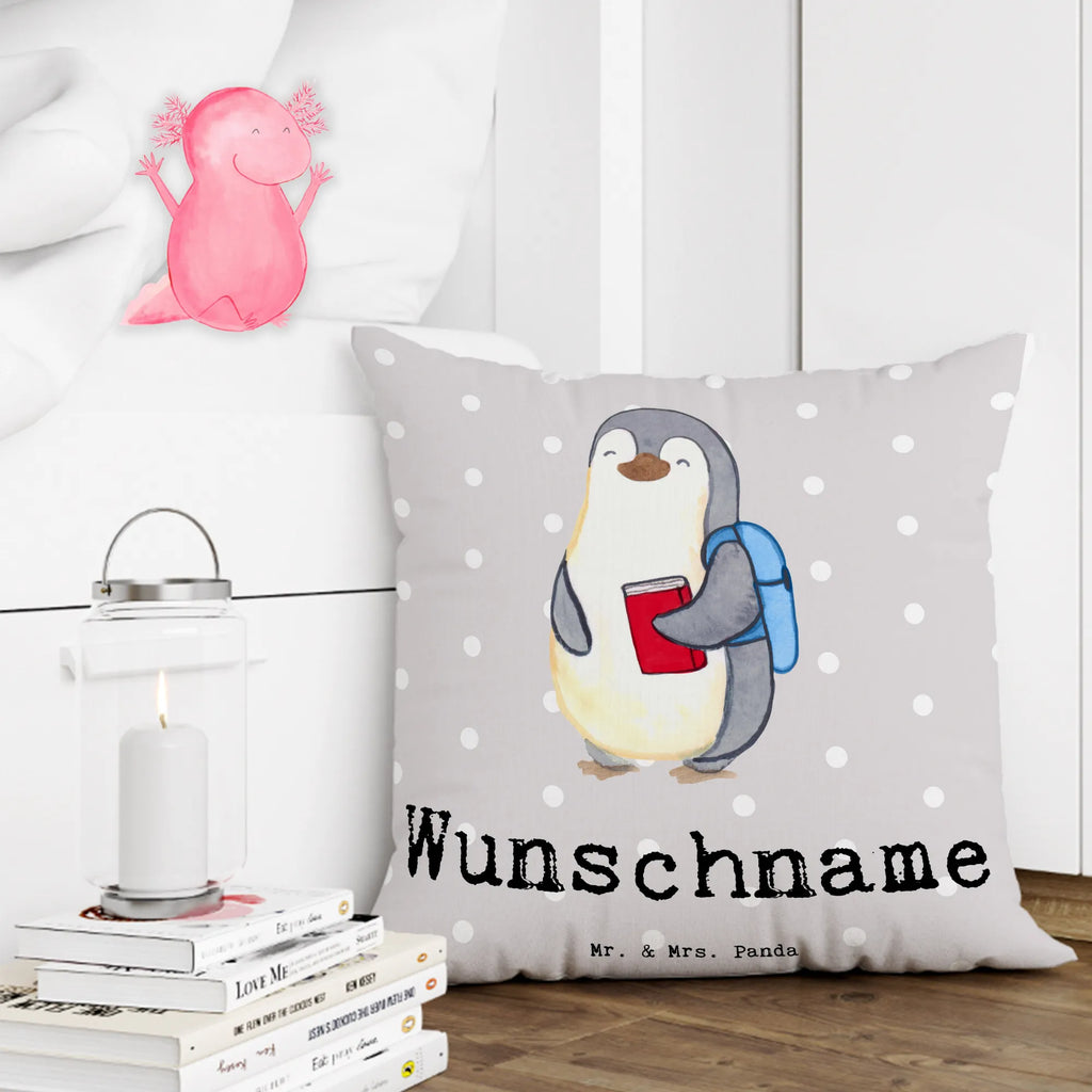 Personalised cushion penguin Best grandson in the world for, thank you, gift, giving, birthday, birthday present, gift idea, souvenir, make you happy, gift tip, child from daughter, christening, grandson, grandchild, child from son, grandpa, Grandson, grandma