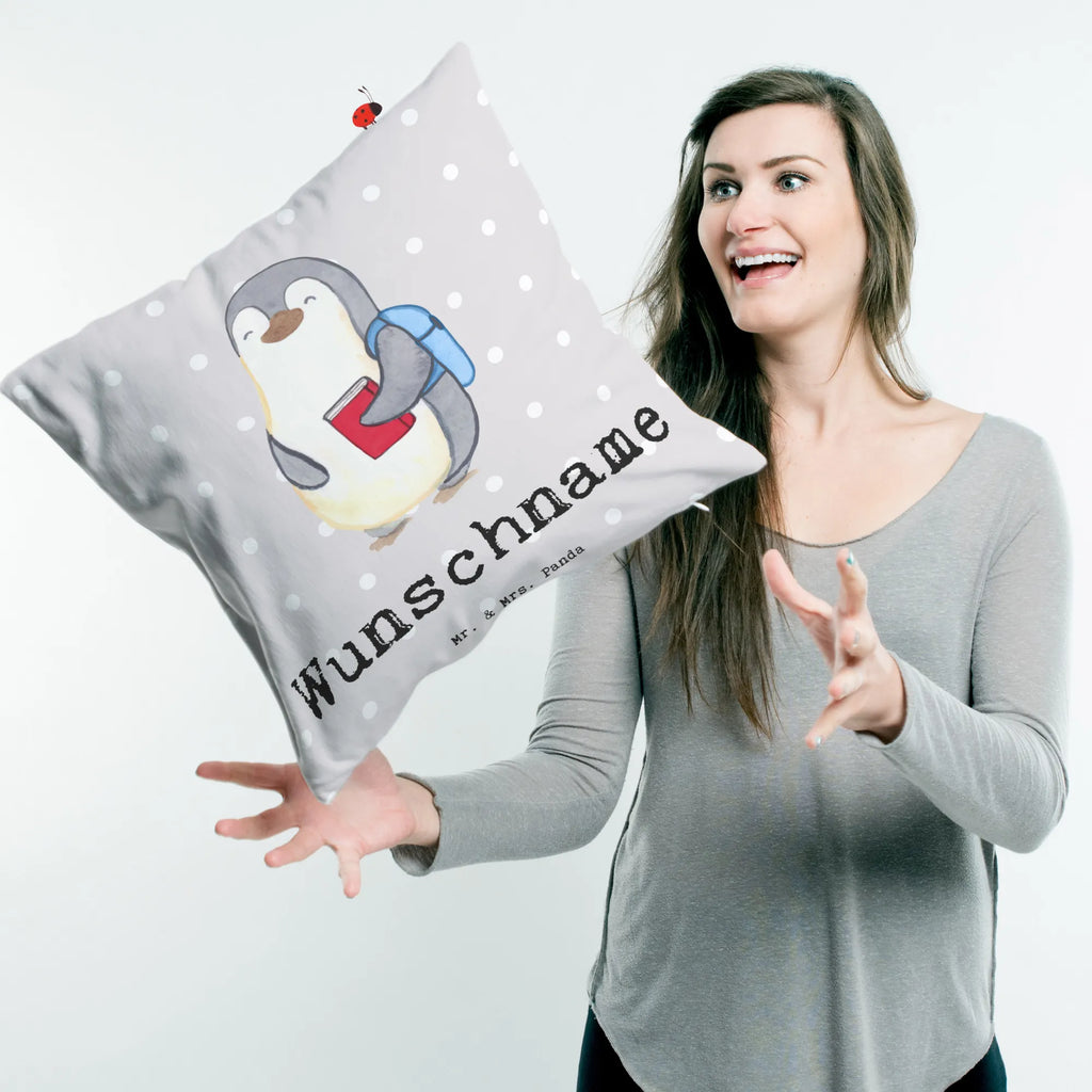 Personalised cushion penguin Best grandson in the world for, thank you, gift, giving, birthday, birthday present, gift idea, souvenir, make you happy, gift tip, child from daughter, christening, grandson, grandchild, child from son, grandpa, Grandson, grandma