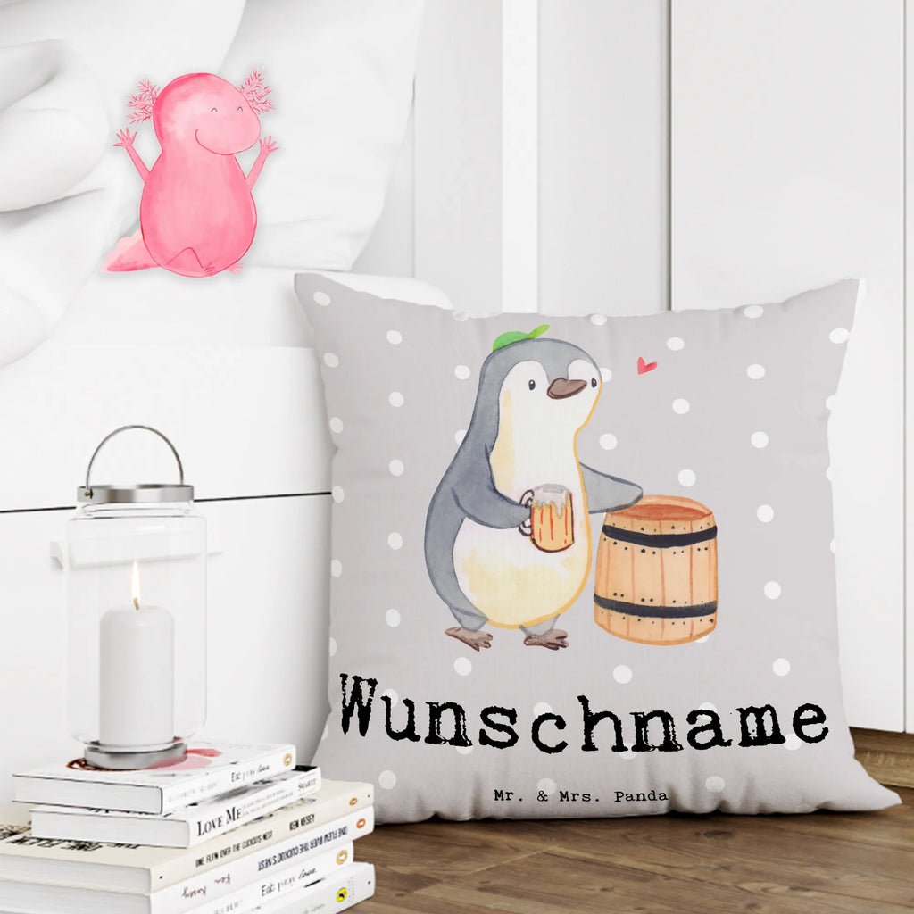 Personalisiertes Kissen Pinguin Bester Trinkbruder der Welt Bedrucken, Wunschname, Kissen, Name, Personalisiert, Kopfkissen, Geschenkidee, Geschenk, Schenken, Mitbringsel, Geburtstag, Geburtstagsgeschenk, für, Danke, Dankeschön, Bedanken, Freude machen, Geschenktipp, Kumpel, Kumpane, Trinkbruder, Party, Trinken, Saufkumpane, Trinkkumpel, Kleinigkeit