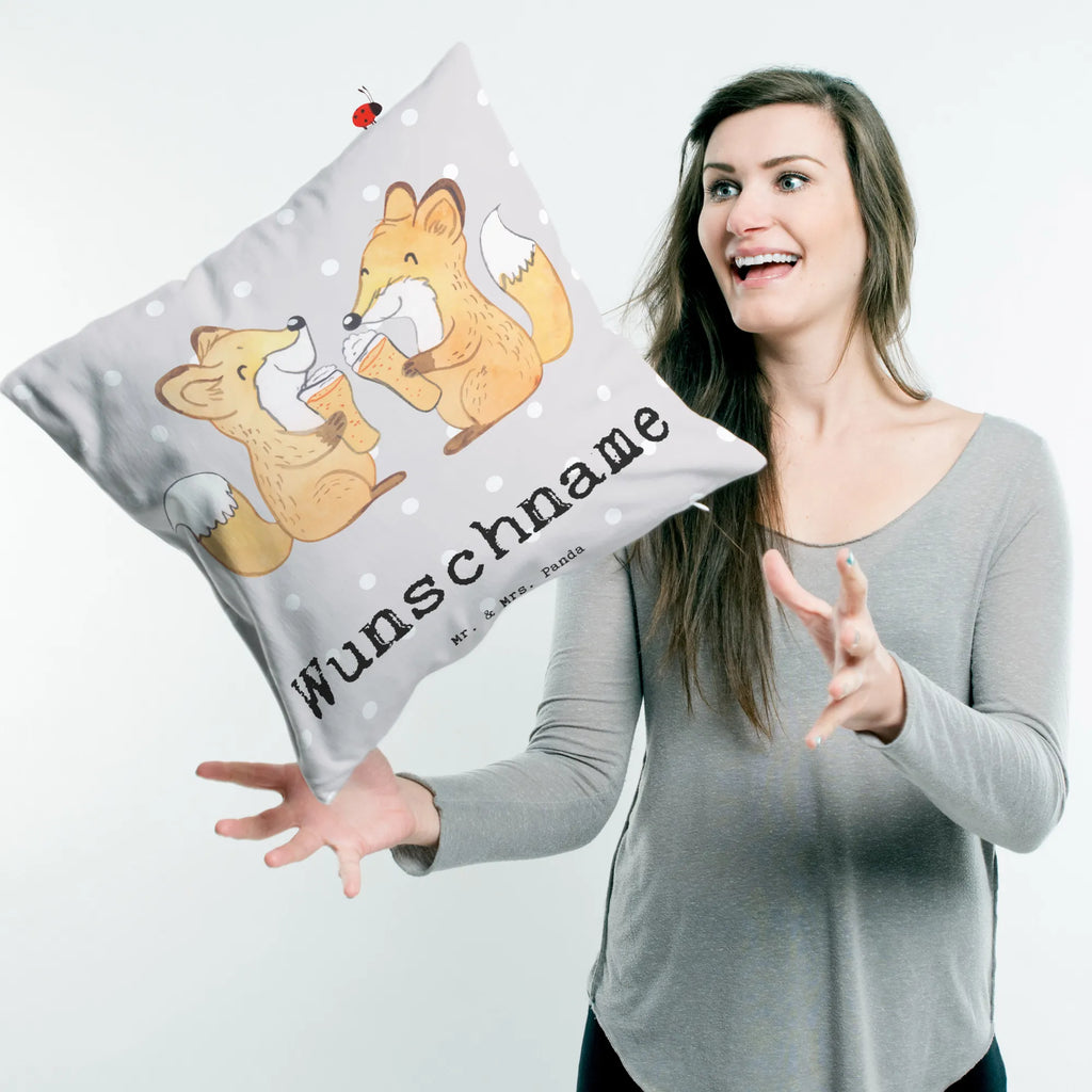 Personalisiertes Kissen Fuchs Bester Vetter der Welt personalisiert, Kissen, Wunschname, Kopfkissen, bedrucken, Name, für, Dankeschön, Geschenk, Schenken, Geburtstag, Geburtstagsgeschenk, Geschenkidee, Danke, Bedanken, Mitbringsel, Freude machen, Geschenktipp, Cousine, Sohn von Tante, Cousin, Vetter, Verwandtschaft, Sohn von Onkel, Familie, Kousin