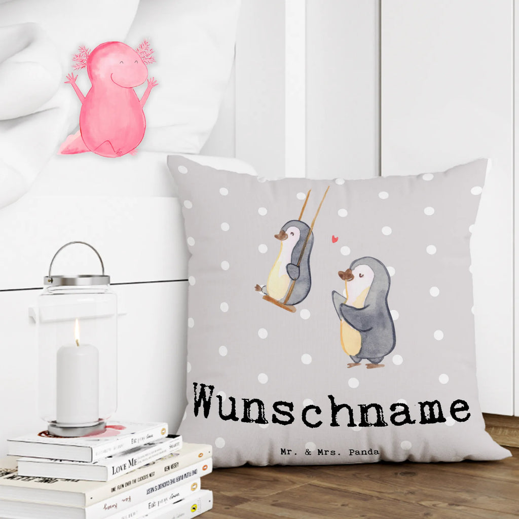 Personalisiertes Kissen Pinguin Beste Omi der Welt bedrucken, Wunschname, Name, personalisiert, Kissen, Kopfkissen, für, Dankeschön, Geschenk, Schenken, Geburtstag, Geburtstagsgeschenk, Geschenkidee, Danke, Bedanken, Mitbringsel, Freude machen, Geschenktipp, Großmutter, Ommi, Enkel, Omi, Enkelkind, Großmama, Omma, Enkelin, Kleinigkeit, Großpapa, Oma, Bester