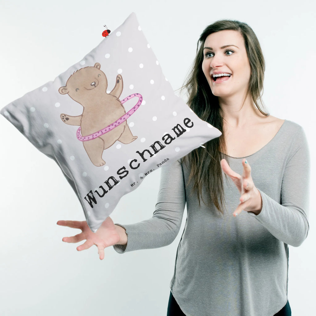 Personalizowana poduszka niedźwiedź hula-hop Prezent, Sport, Dyscyplina sportowa, Hobby, Darować, Dziękuję, Dzięki, Wyróżnienie, Wygrana, Sportowiec