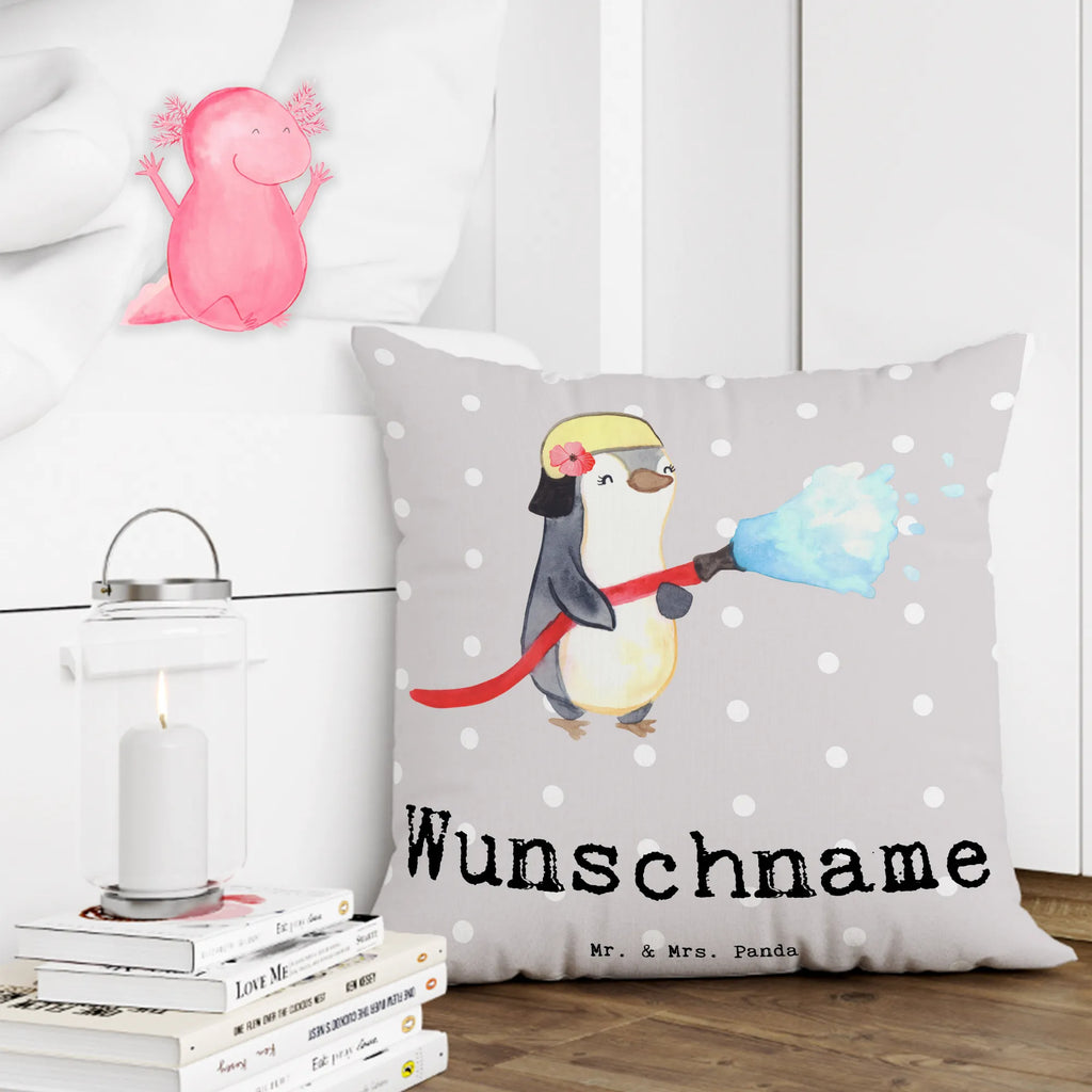 Personalised cushion Firewoman Heart gift, gift idea, best, farewell gift, passing exam, anniversary, retirement, promotion, job start, sayings, funny, profession