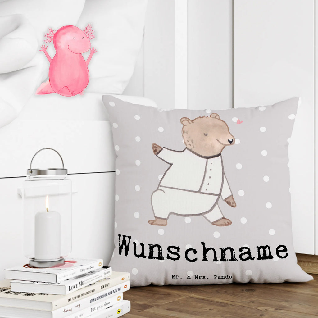 Personalised cushion bear Dive Gift, sport, hobby, giving, thank you, award, profit, athlete, diving, dive, diving school, Diving, snorkeling