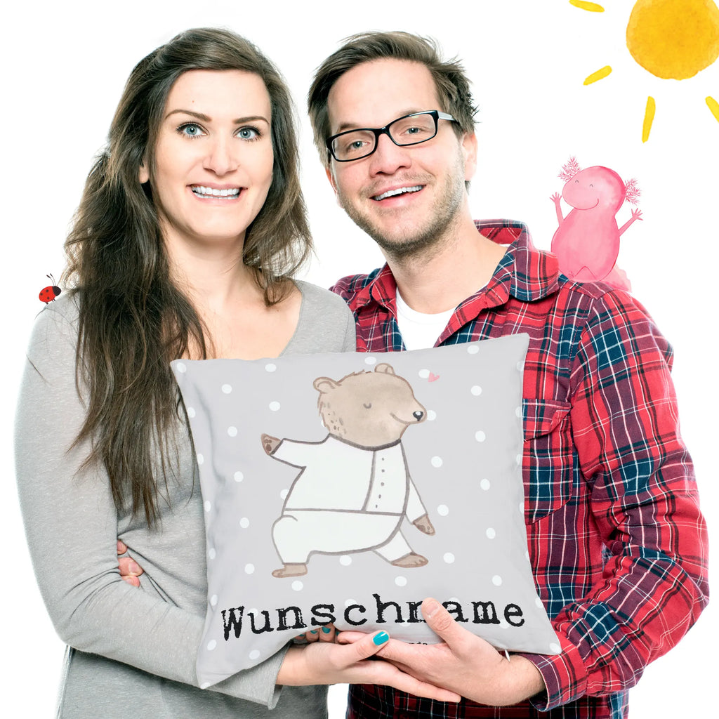 Personalised cushion bear Dive Gift, sport, hobby, giving, thank you, award, profit, athlete, diving, dive, diving school, Diving, snorkeling