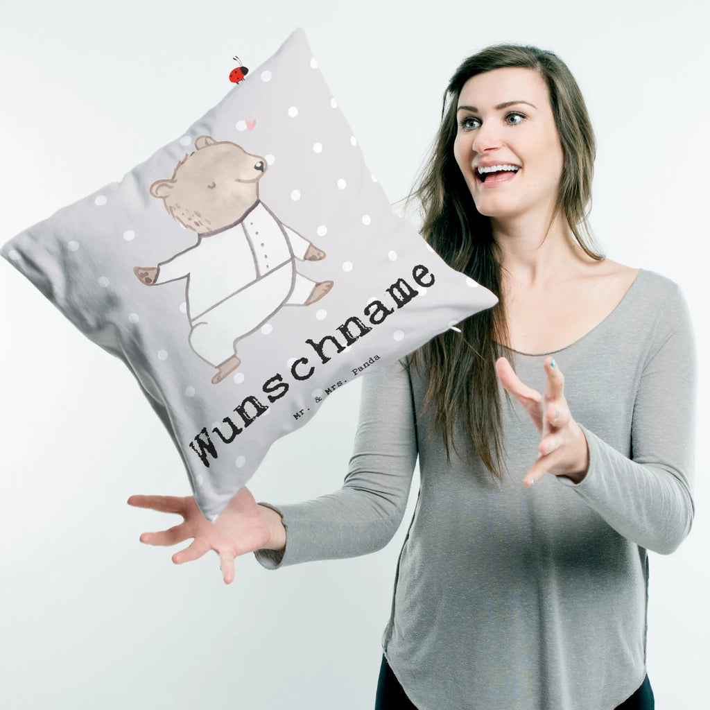 Personalised cushion bear Dive Gift, sport, hobby, giving, thank you, award, profit, athlete, diving, dive, diving school, Diving, snorkeling