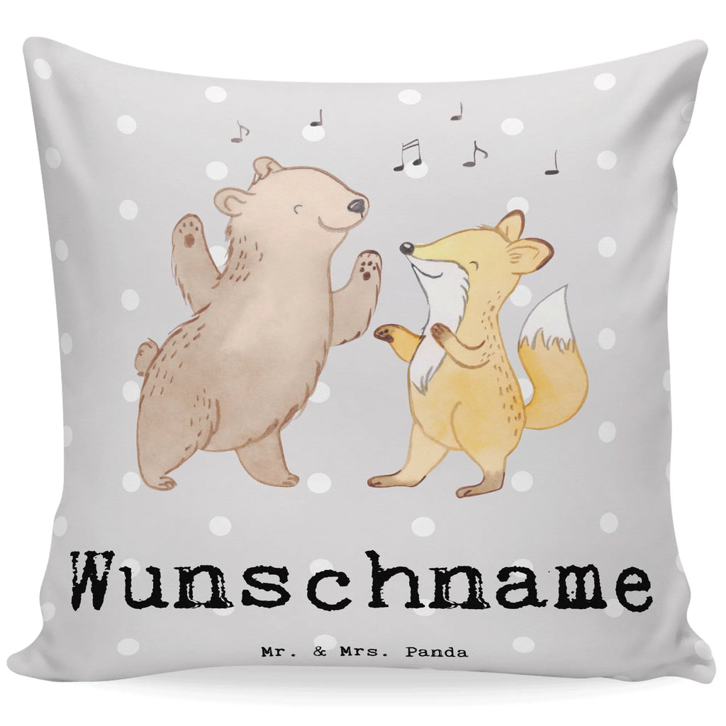 Personalisiertes Kissen Hase Tanzen Name, Wunschname, Kopfkissen, Kissen, bedrucken, personalisiert, Geschenk, Sport, Sportart, Hobby, Schenken, Danke, Dankeschön, Auszeichnung, Gewinn, Sportler, Tanzkurs, Tanzen, Tanzschule, tanzen gehen