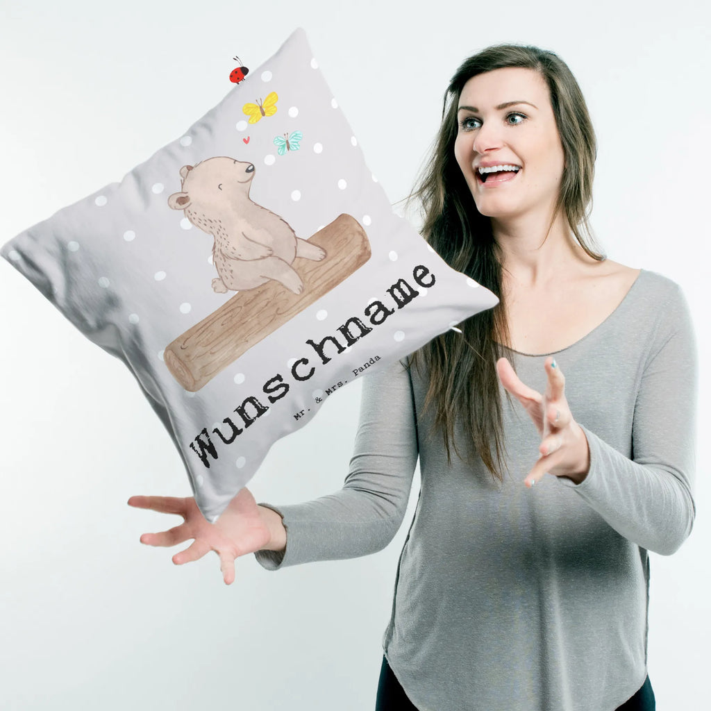 Personalizowana poduszka niedźwiedź Miłośnik natury Prezent, Sport, Dyscyplina sportowa, Hobby, Darować, Dziękuję, Dzięki, Wyróżnienie, Wygrana, Sportowiec