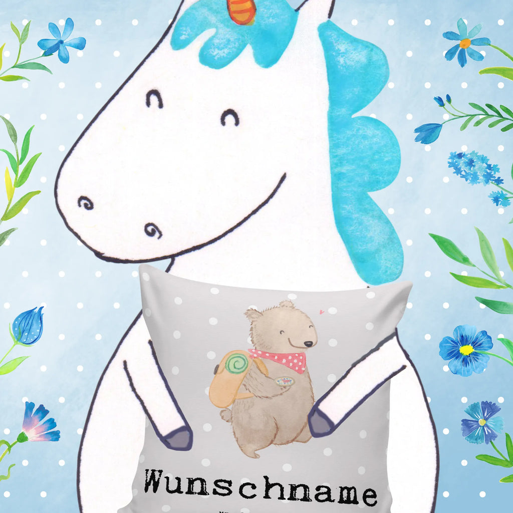 Personalised cushion bear Hike Gift, sport, hobby, giving, thank you, award, profit, athlete, outdoor sports, mountaineering, winter tours, walking, Hiking, leisure sports, discovering nature