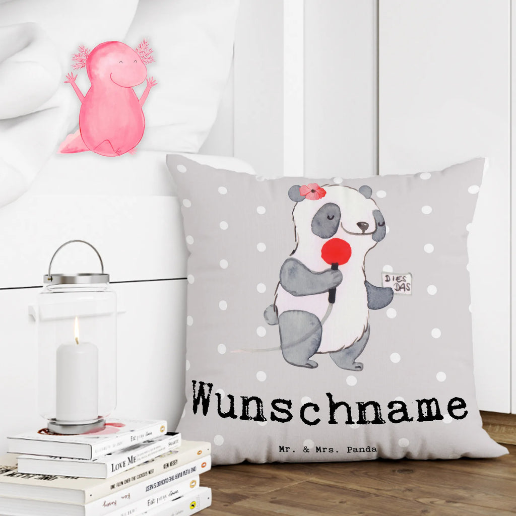 Personalised cushion Reporter Heart gift, gift idea, best, farewell gift, passing exam, anniversary, retirement, promotion, job start, sayings, funny, profession