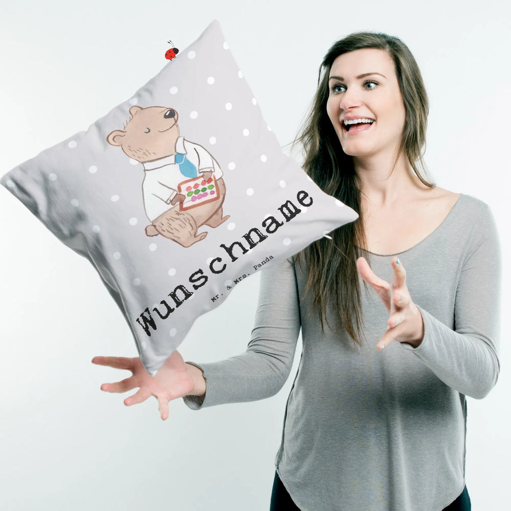 Personalised cushion bank employee heart gift, gift idea, best, farewell gift, passing exam, anniversary, retirement, promotion, job start, sayings, funny, profession